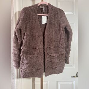 BAREFOOT DREAMS  Cozy Chic Boardwalk Cardigan  in Sable Sz XS